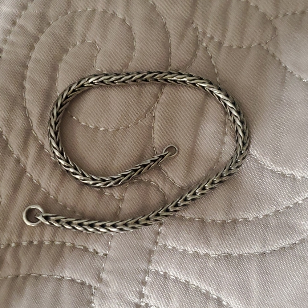 Trollbead foxtail sterling silver bracelet